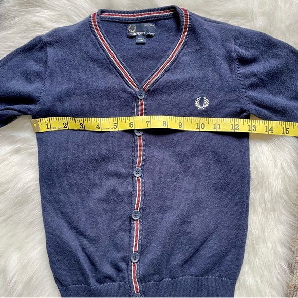 Kids Fred Perry Cardigan Sweater - Picture 5 of 7